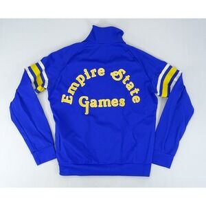 Vintage 80s 1986 Empire State Games Buffalo Track Jacket‎ Yellow Blue Size M/L
